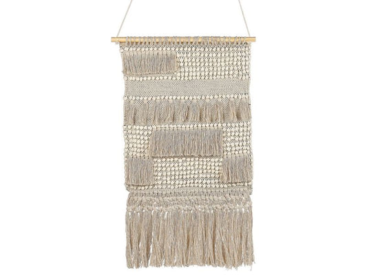 Gujrat vægmakrame i bomuld beige 1 stk.