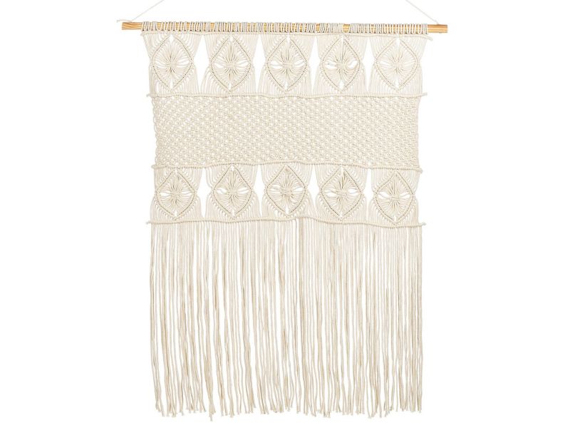Lahri vægmakrame i bomuld beige 1 stk.