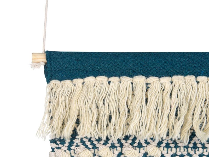 Nadra vægmakrame i lys beige bomuld, 1 stk.