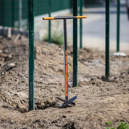 Manuelt Jordbor 25 cm Sort Stål