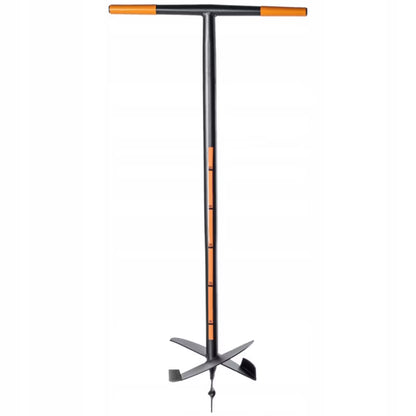 Manuelt Jordbor 25 cm Sort Stål