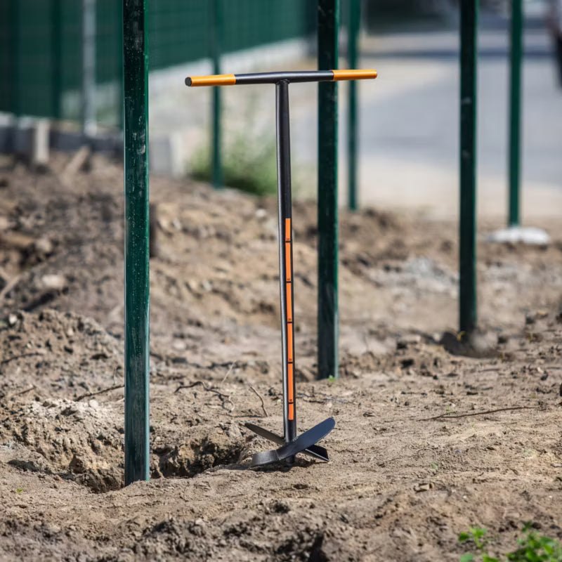 Manuelt Jordbor 25 cm Sort Stål