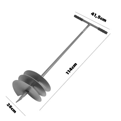 Manuelt Pælebor 26 cm Stål