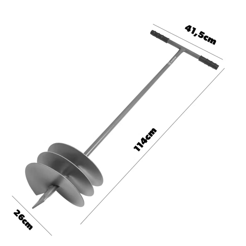 Manuelt Pælebor 26 cm Stål