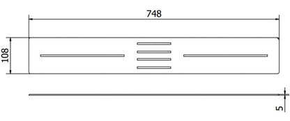 Maskeringsliste til Mexen Toro brusekar i guld 170-200 cm, 1 stk.