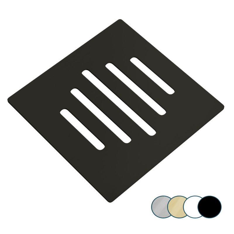 Maskownica do Odpływu Brodzika Kvadrat 12,5 x 12,5 cm Mat Sort
