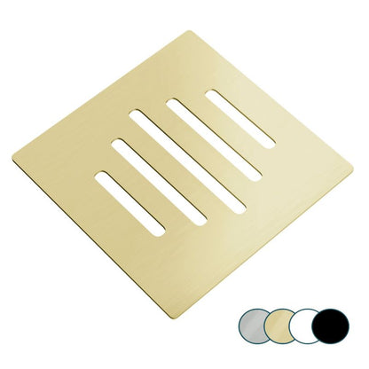 Firkantet Afløbsdæksel 12,5x12,5 cm Guld til Bruseniche