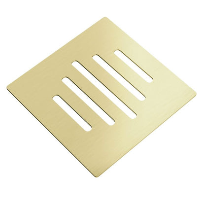 Firkantet Afløbsdæksel 12,5x12,5 cm Guld til Bruseniche