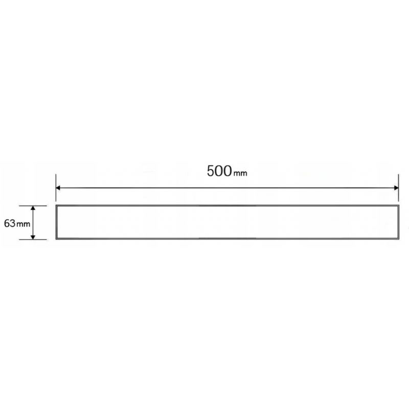 Maskering til Mexen M09 lineært afløb inox 50 cm stk.