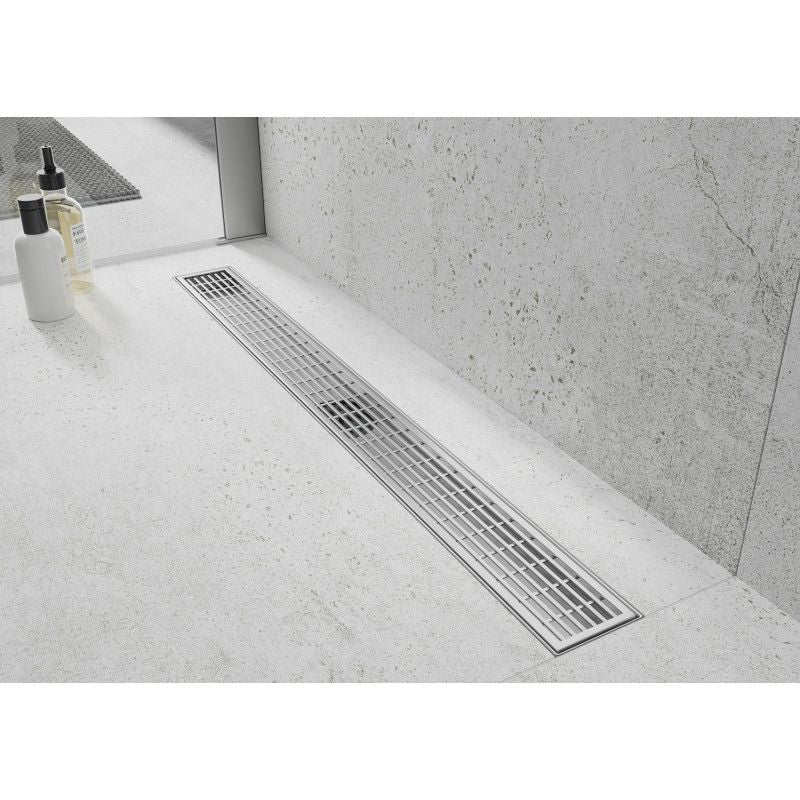 Mexen M33 lineær afskærmning i inox, 80 cm, 1 stk.