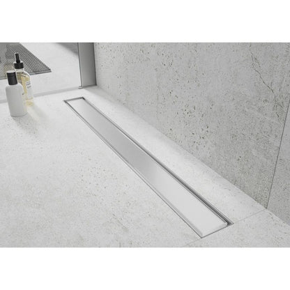Mexen MGW lineær afskærmning i hvidt glas 70 cm, 1 stk.