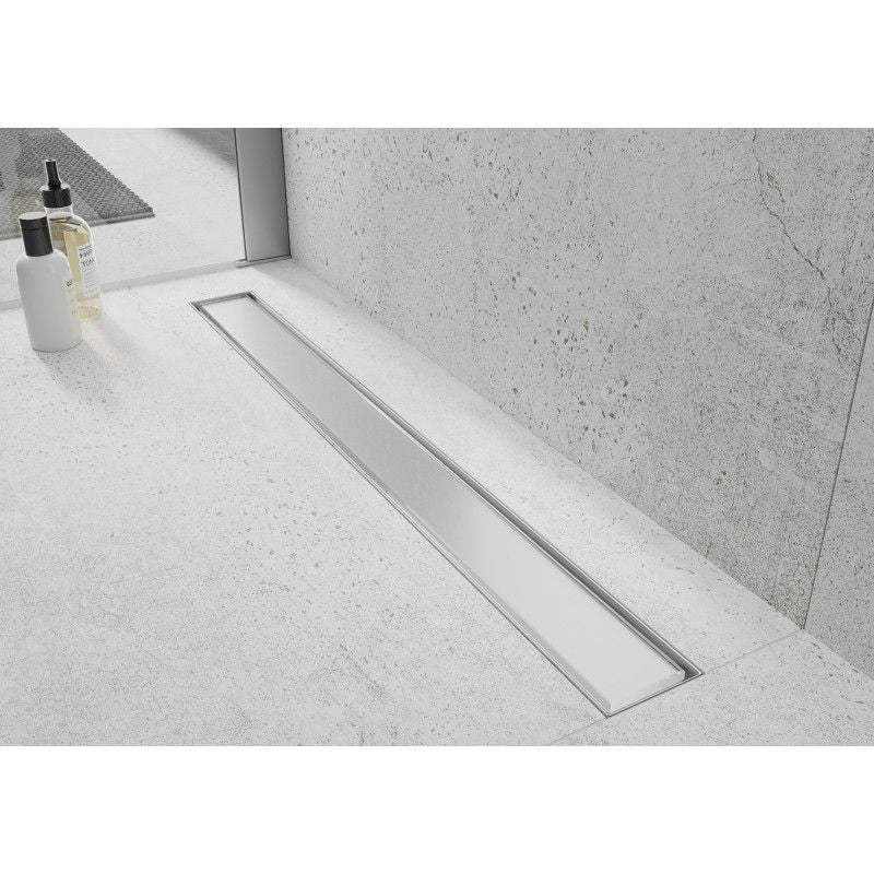 Mexen MGW lineær afskærmning i hvidt glas 90 cm, 1 stk.