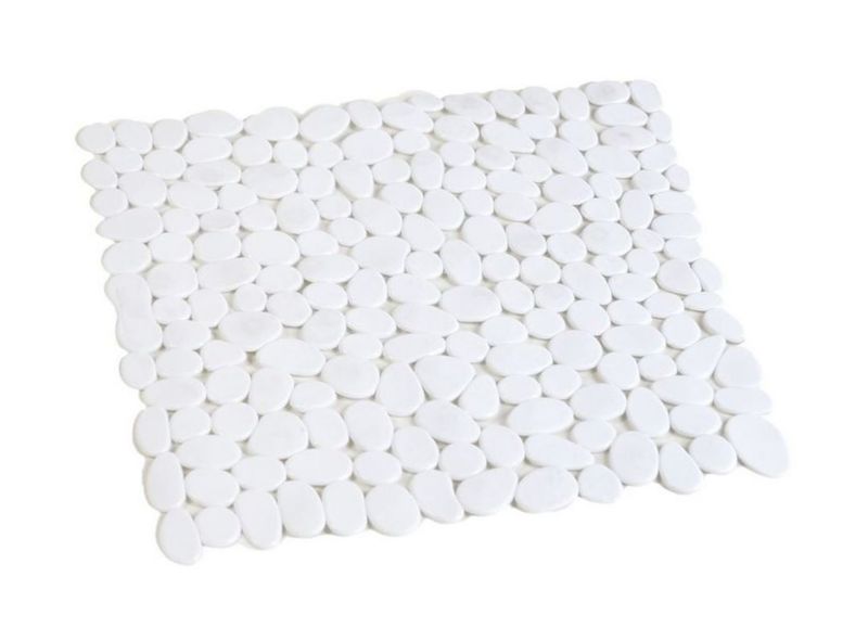 Bademåtte Antiskrid PVC 54x54 cm Hvid 1 stk.