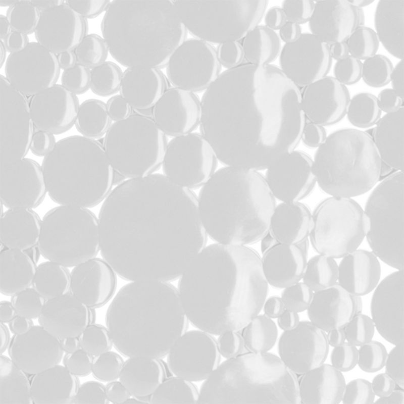 Bademåtte Bubbles 69x36 cm Hvid Antiskrid PVC