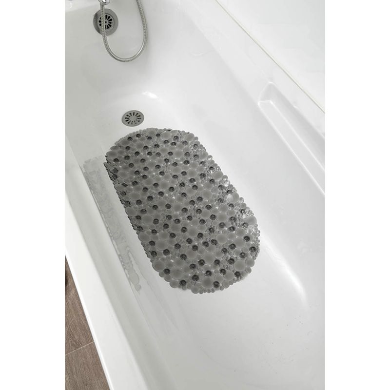 Bademåtte Bubbles 69x36 cm Grå Skridsikker 1 stk.