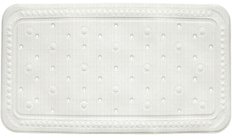 Bademåtte Antiskrid PVC 72x36 cm Hvid 1 stk.