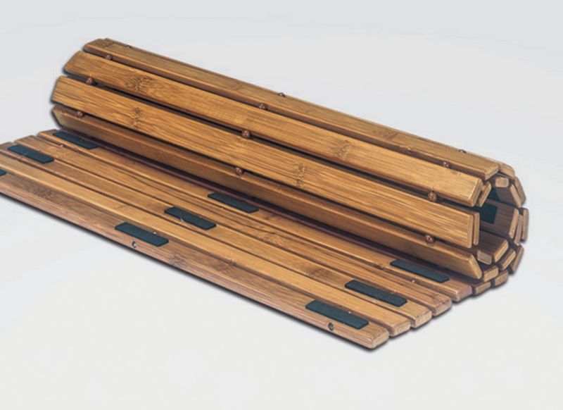Bambus Bademåtte 80x50 cm Brun Skridsikker 1 stk.