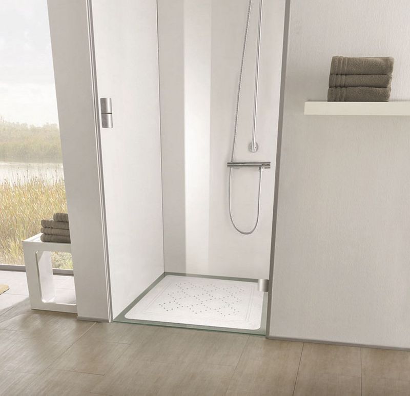 Bademåtte Casablanca 75x75 cm Hvid PVC 1 stk.