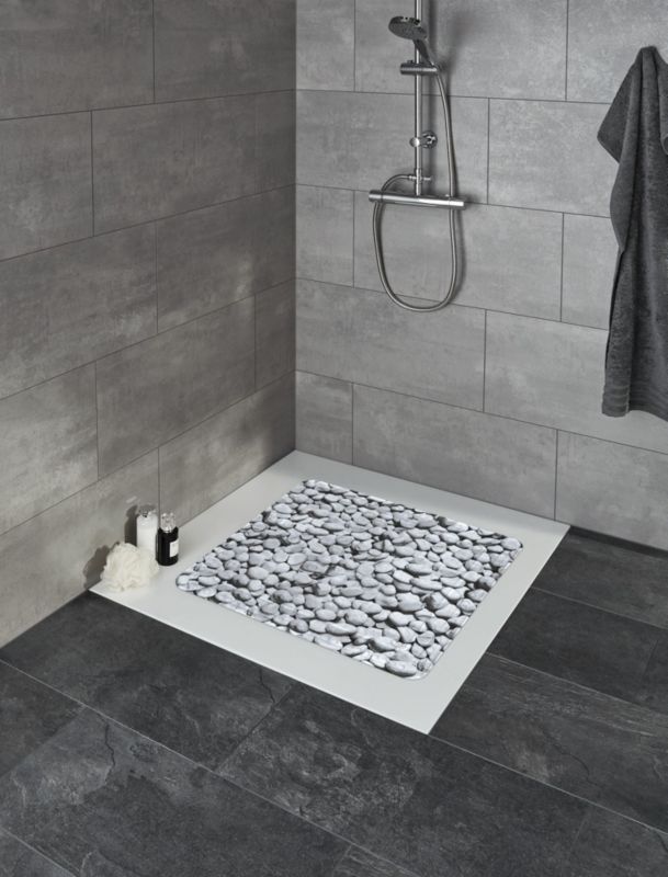 Bademåtte Stepstone 55 x 55 cm Grå Skridsikker