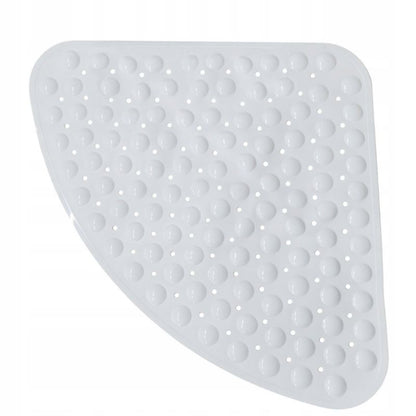 Hjørne Bademåtte Antiskrid Hvid 54x54 cm PVC