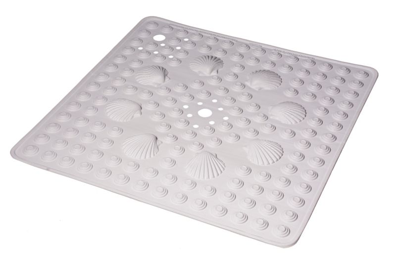 Antiskrid Brusemåtte 50x50 cm Hvid