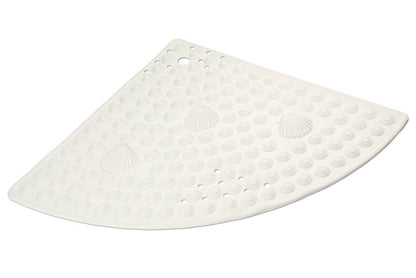 Hjørne Bademåtte Antiskrid 60 cm Hvid PVC 1 stk. | Muszelki
