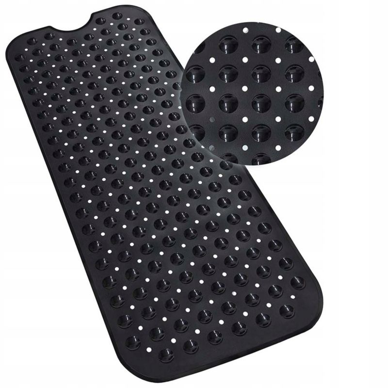 Bademåtte Antiskrid Sort 99x40 cm PVC 1 stk.