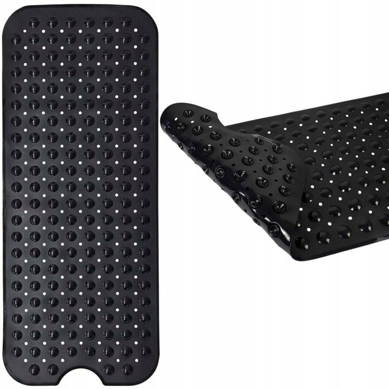 Bademåtte Antiskrid Sort 99x40 cm PVC 1 stk.