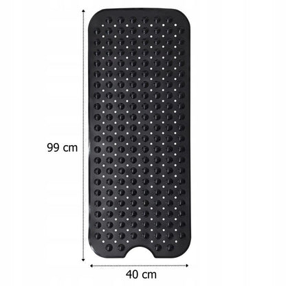Bademåtte Antiskrid Sort 99x40 cm PVC 1 stk.