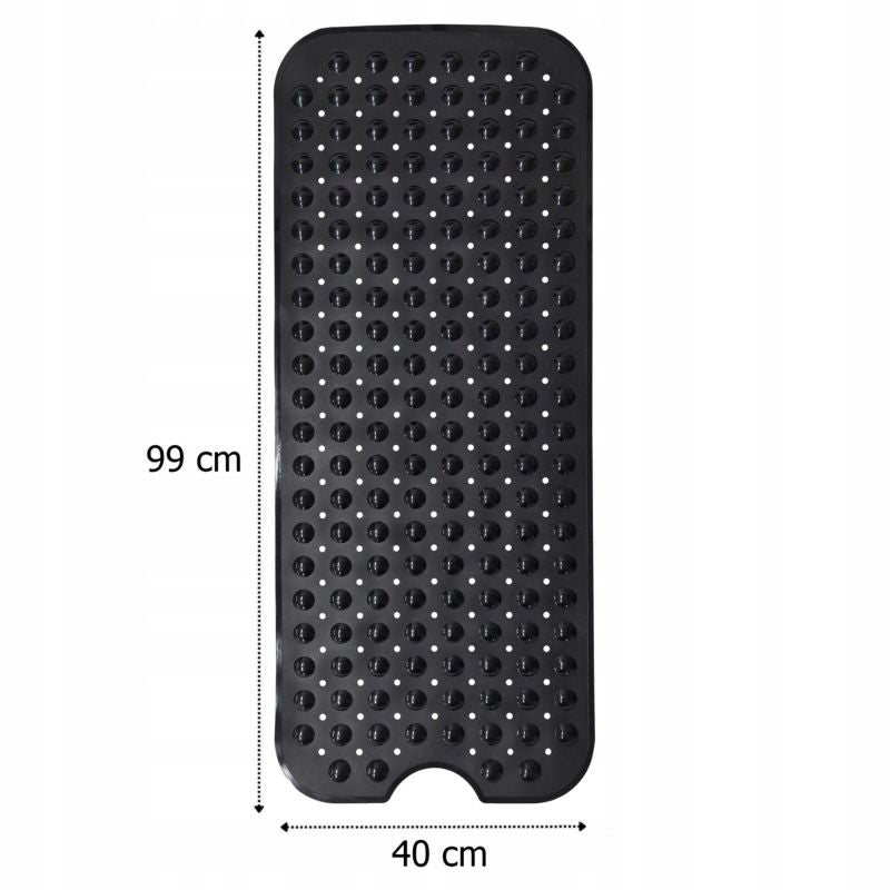 Bademåtte Antiskrid Sort 99x40 cm PVC 1 stk.