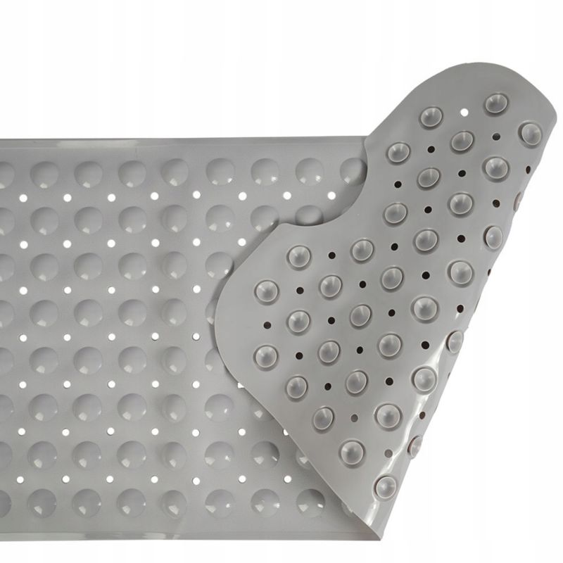 Bademåtte Antiskrid 99x40 cm Grå PVC til Badekar 1 stk.