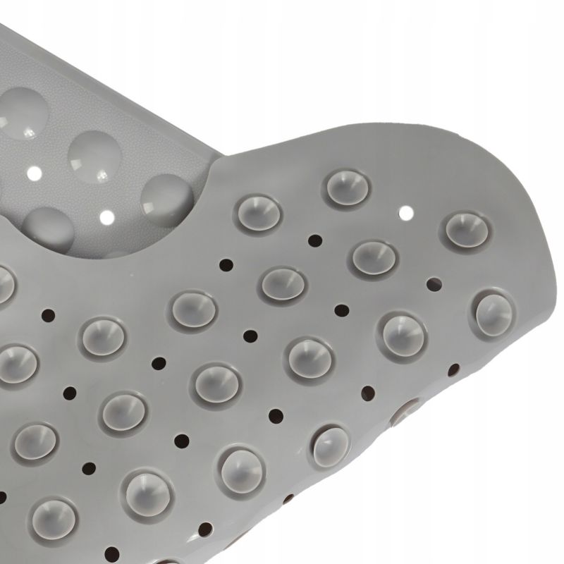 Bademåtte Antiskrid 99x40 cm Grå PVC til Badekar 1 stk.