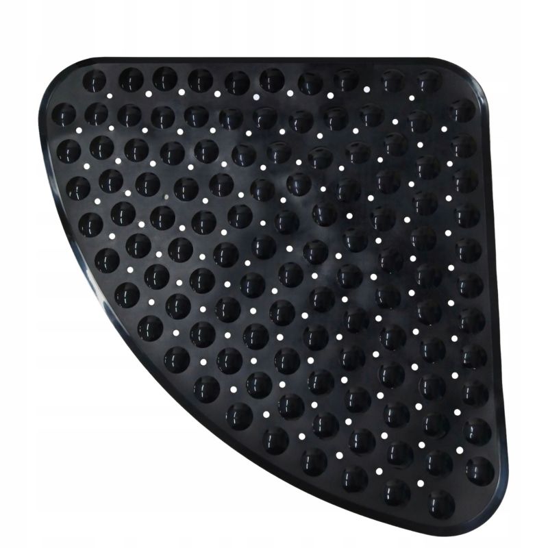 Hjørne Bademåtte Antiskrid 54x54 cm Sort PVC