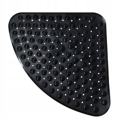 Hjørne Bademåtte Antiskrid 54x54 cm Sort PVC