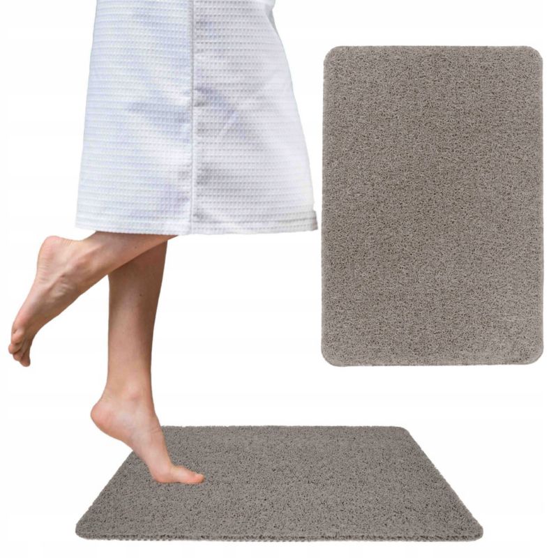 Antiskridmåtte 40x60 cm Lysegrå PVC til Bruseniche