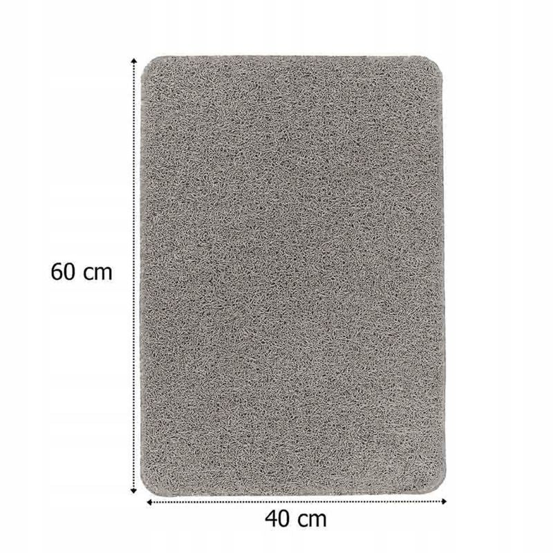 Bademåtte Antiskrid 40x60 cm Lysegrå PVC