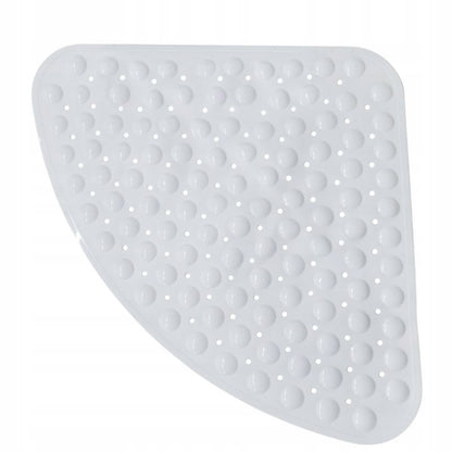 Hjørne Bademåtte 54x54 cm Hvid Antiskrid PVC 1 stk.