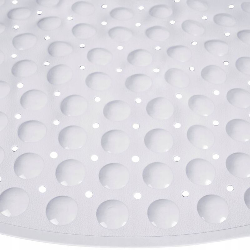 Hjørne Bademåtte 54x54 cm Hvid Antiskrid PVC 1 stk.