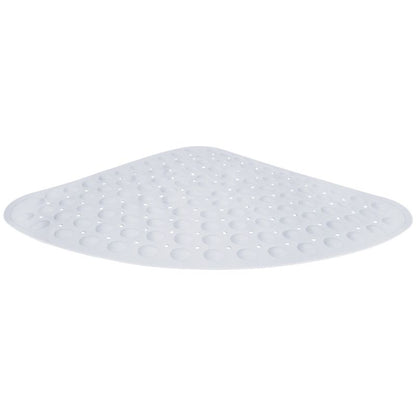 Hjørne Bademåtte 54x54 cm Hvid Antiskrid PVC 1 stk.