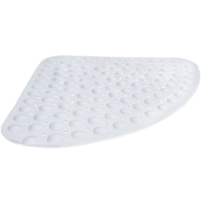 Hjørne Bademåtte 54x54 cm Hvid Antiskrid PVC 1 stk.