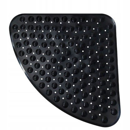 Hjørne Bademåtte Antiskrid 54x54 cm Sort PVC 1 stk.
