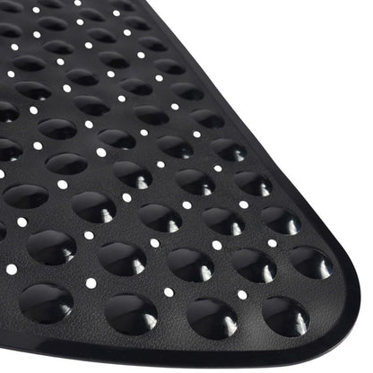 Hjørne Bademåtte Antiskrid 54x54 cm Sort PVC 1 stk.