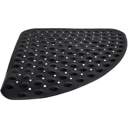 Hjørne Bademåtte Antiskrid 54x54 cm Sort PVC 1 stk.