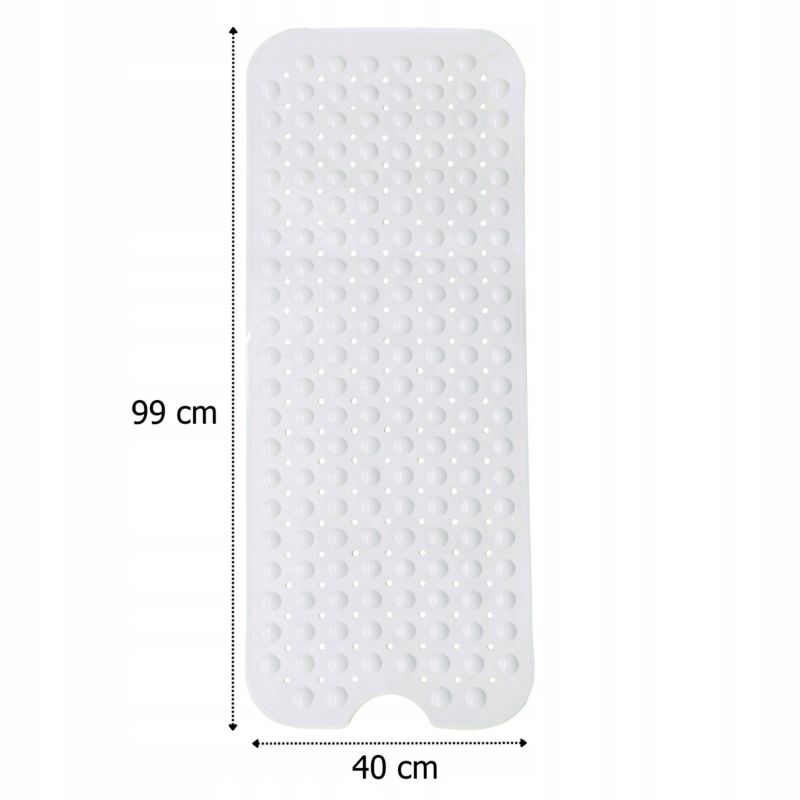 Bademåtte Antiskrid Hvid 99x40 cm PVC