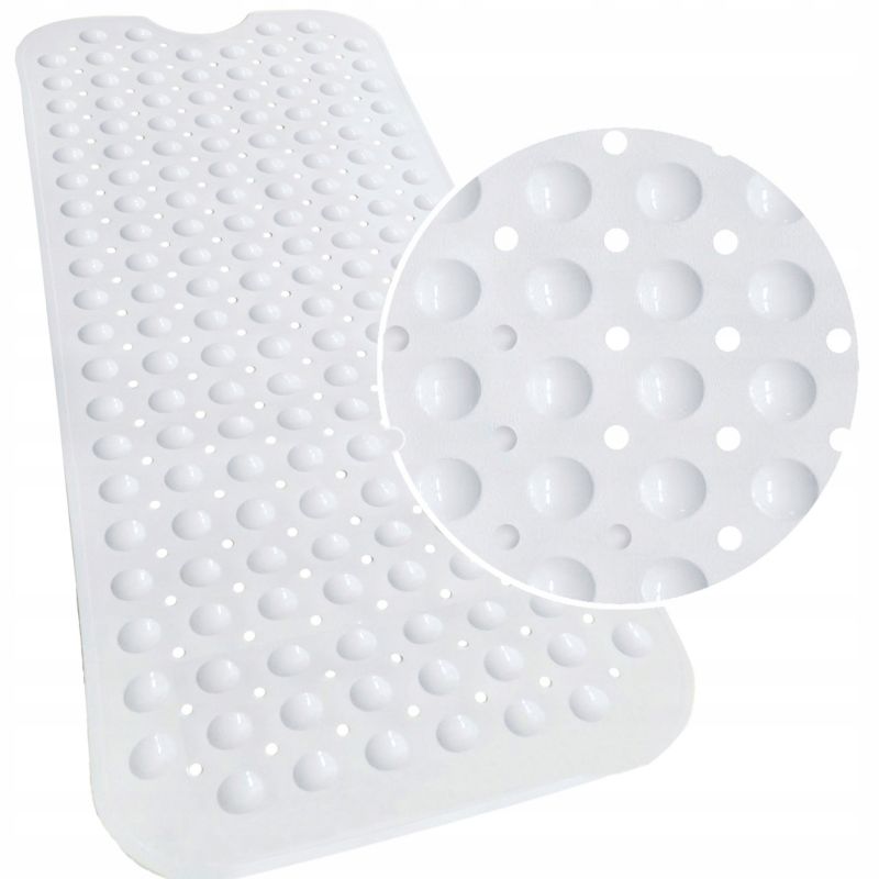 Bademåtte Antiskrid Hvid 99x40 cm PVC