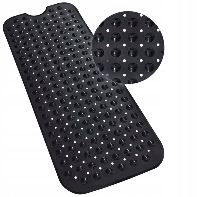 Bademåtte Antiskrid Sort 99x40 cm PVC