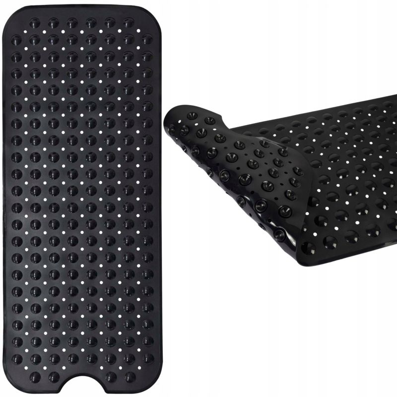 Bademåtte Antiskrid Sort 99x40 cm PVC
