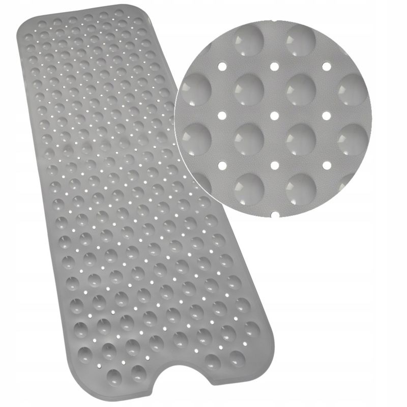 Bademåtte Antiskrid Grå 99x40 cm PVC