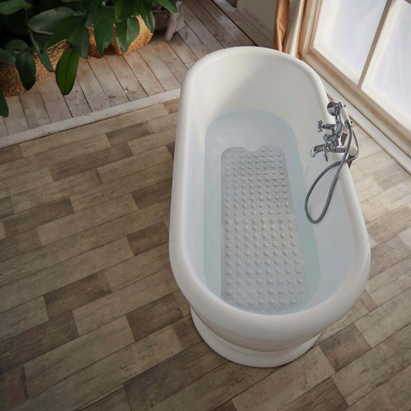 Bademåtte Antiskrid Grå 99x40 cm PVC