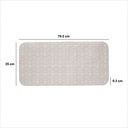 Bademåtte 70x35 cm Beige Antiskrid PVC 1 stk. | 3560233018847